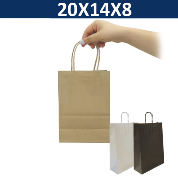 Bolsa Papel Kraft BP08 4 Bolsa Papel Kraft BP08, foto 5 - Bolsas de Papel | MerchLAB