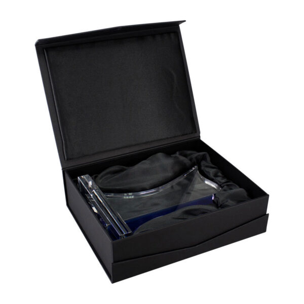 Trofeo Galvano Cristal Bauhaus, vista 2 - Galvano Corporativo | MerchLAB