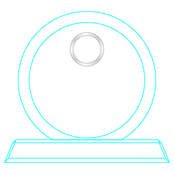 Galvano Cristal Reloj Circular CC 01, foto 5 - Galvanos y premios | MerchLAB