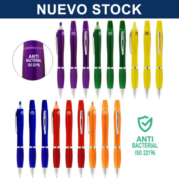 Bolígrafo Anti-Bacterial Destacador CO30 7 Bolígrafo Anti-Bacterial Destacador CO30, foto 7 - Lápices Personalizados | MerchLAB