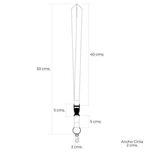 Cinta Lanyard Lisa LAN02, foto 4 - Lanyards e Identificación | MerchLAB