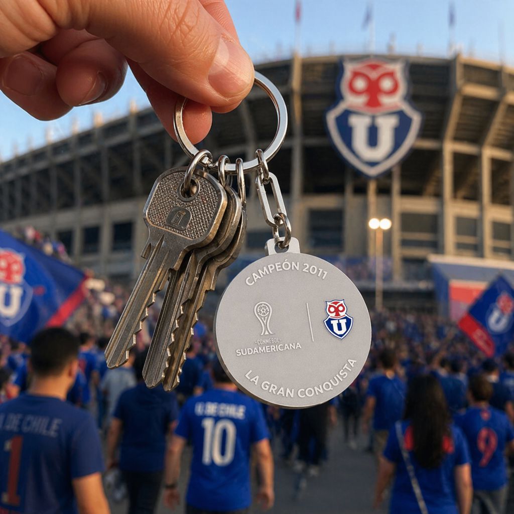 Llavero Metálico Universidad de Chile Sudamericana 3 Llavero Metálico Universidad de Chile Sudamericana, detalle - Llaveros Metálicos | MerchLAB