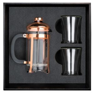Set de Cafetera Francesa y Vasos M130 - Artículos para el Hogar | MerchLAB