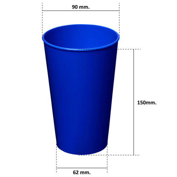 Vaso Plástico Reutilizable Liso M151, foto 7 - Vasos | MerchLAB