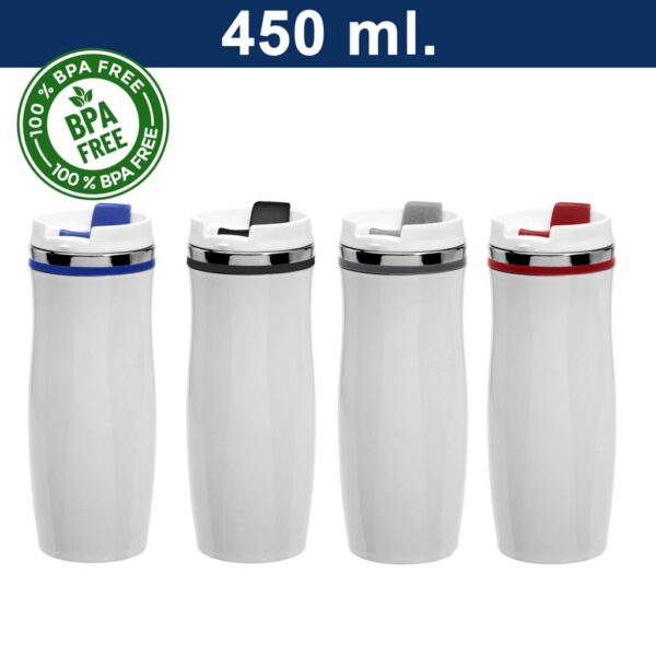 Mug Térmico Acero inoxidable Blanco M17 5 Mug Térmico Acero inoxidable Blanco M17, foto 5 - Tazones, Termos y Mugs | MerchLAB