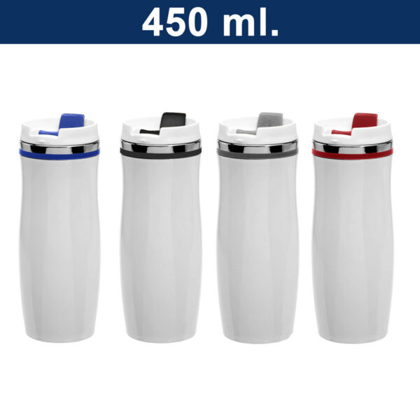 Mug Térmico Acero inoxidable Blanco M17 6 Mug Térmico Acero inoxidable Blanco M17, foto 6 - Tazones, Termos y Mugs | MerchLAB