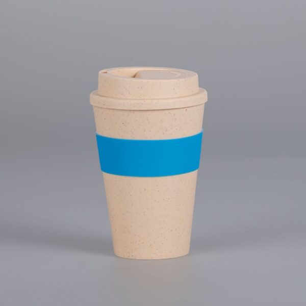 Mug Eco Cup "WHEAT STRAW" 355cc con banda silicona, vista 2 - Mugs Corporativos | MerchLAB