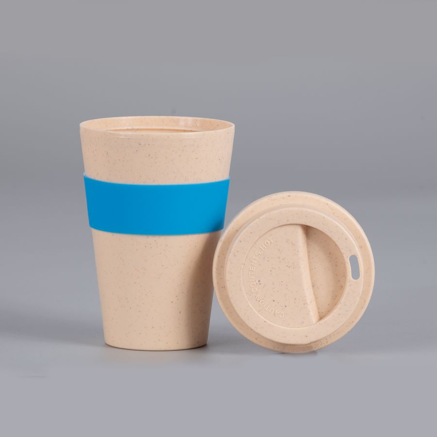 Mug Eco Cup "WHEAT STRAW" 355cc con banda silicona 3 Mug Eco Cup "WHEAT STRAW" 355cc con banda silicona, detalle - Mugs Corporativos | MerchLAB