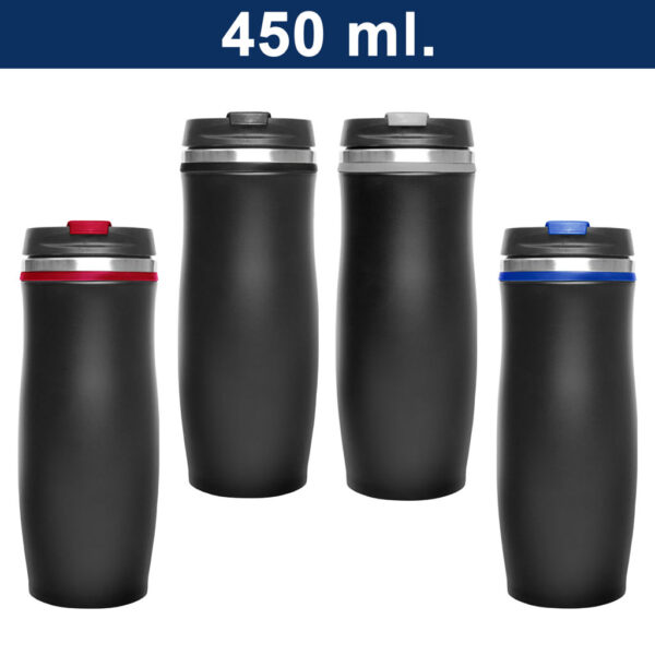 Mug Térmico Acero inoxidable Negro M18 6 Mug Térmico Acero inoxidable Negro M18, foto 6 - Tazones, Termos y Mugs | MerchLAB