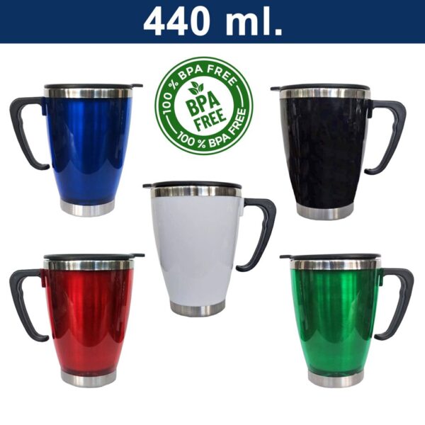 Mug Térmico Cónico Acero Inoxidable PVC M29 6 Mug Térmico Cónico Acero Inoxidable PVC M29, foto 6 - Tazones, Termos y Mugs | MerchLAB
