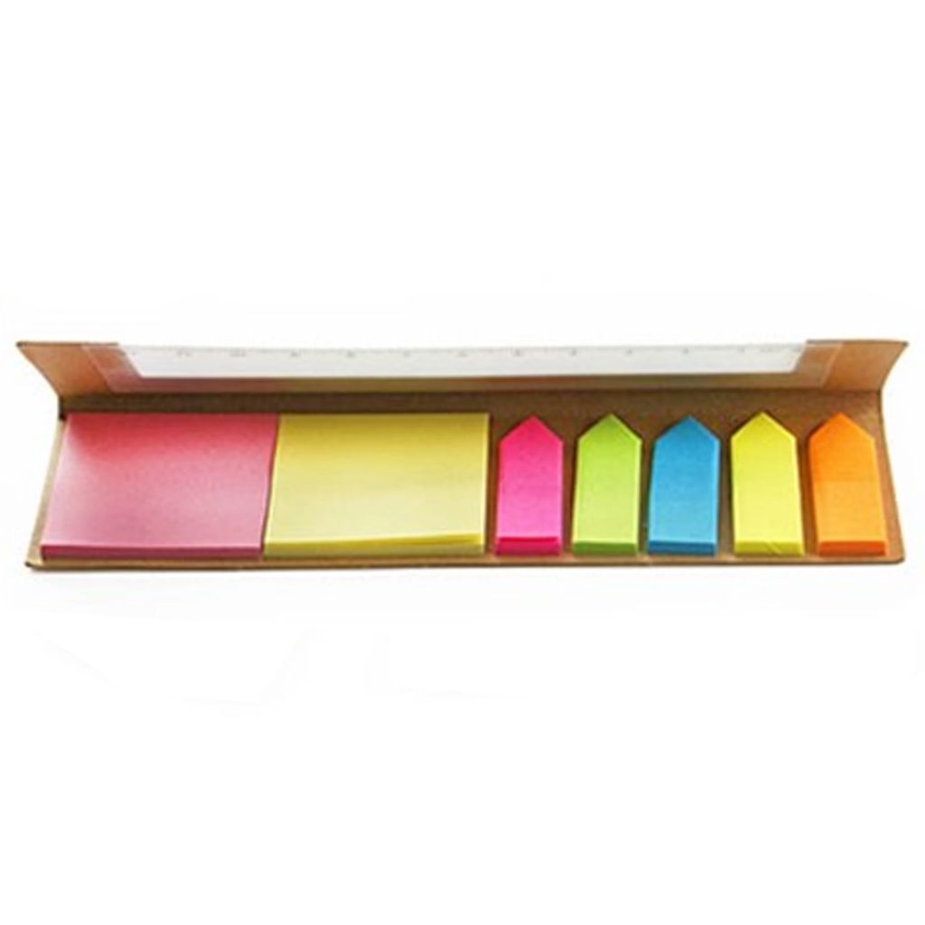 Memo set Tapa carton + Regla N23 3 Memo set Tapa carton + Regla N23, detalle - Oficina y Escritorio | MerchLAB