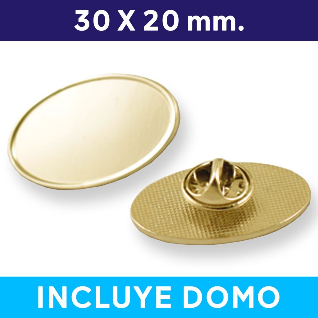 Pin con Domo ovalado OVA01 Oro 3 Pin con Domo ovalado OVA01 Oro, foto 4 - Pines | MerchLAB