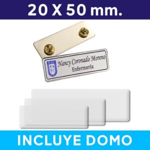 Piocha con Domo Placa con Broche 20 50 Mm. (pins), vista 2 - Placas | MerchLAB