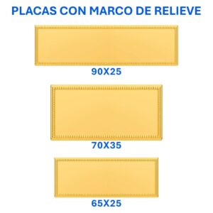 Placa Aluminio DORADO - Placas | MerchLAB