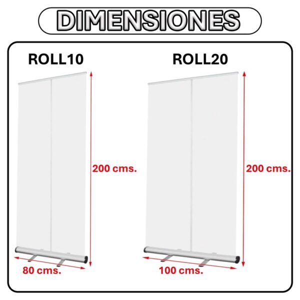 Porta Pendón Gráfico Roller ROLL10 ROLL20, foto 6 - Oficina y Escritorio | MerchLAB