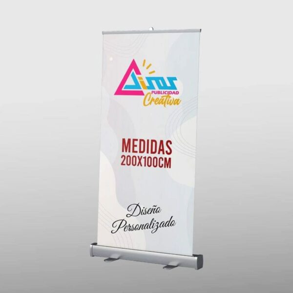 Porta Pendón Gráfico Roller ROLL10 ROLL20, detalle - Oficina y Escritorio | MerchLAB