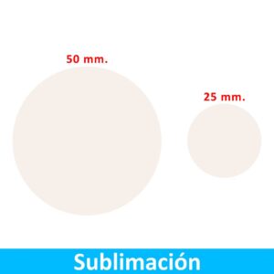 Sello Metálicos Sublimables 25mm. y 50mm. BLANCO - Oficina y Escritorio | MerchLAB