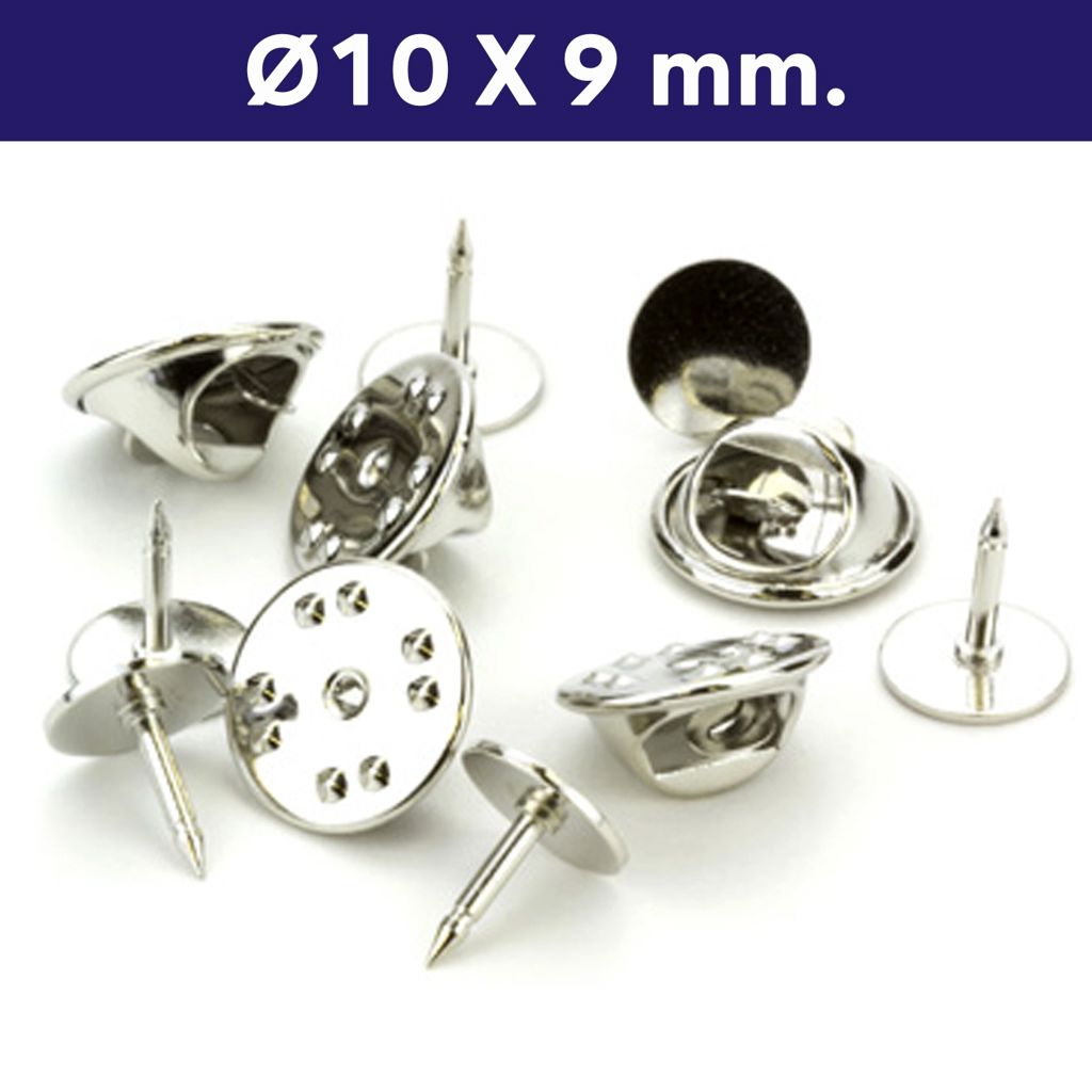 Soporte Piocha con cierre mariposa SOMA02 Plata 2 Soporte Piocha con cierre mariposa SOMA02 Plata, detalle - Piochas | MerchLAB