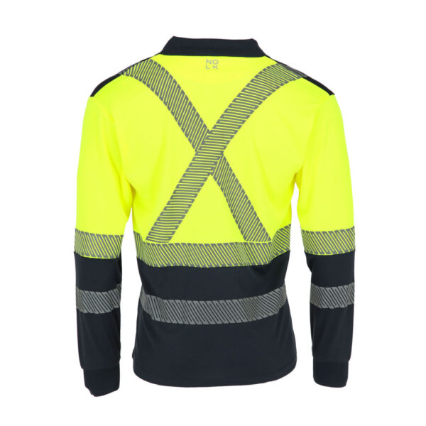 Polera Katla Amarillo/Azul Marino Unisex, vista 2 - Poleras | MerchLAB
