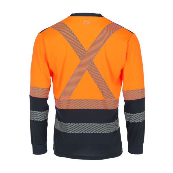 Polera Polo Thera Naranjo/Azul Marino Unisex, vista 2 - Polo | MerchLAB