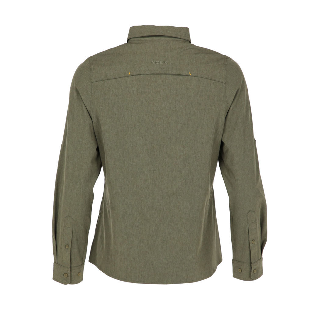 Blusa Creta Verde Oliva Mujer 2 Blusa Creta Verde Oliva Mujer, vista 2 - Camisas y Blusas | MerchLAB