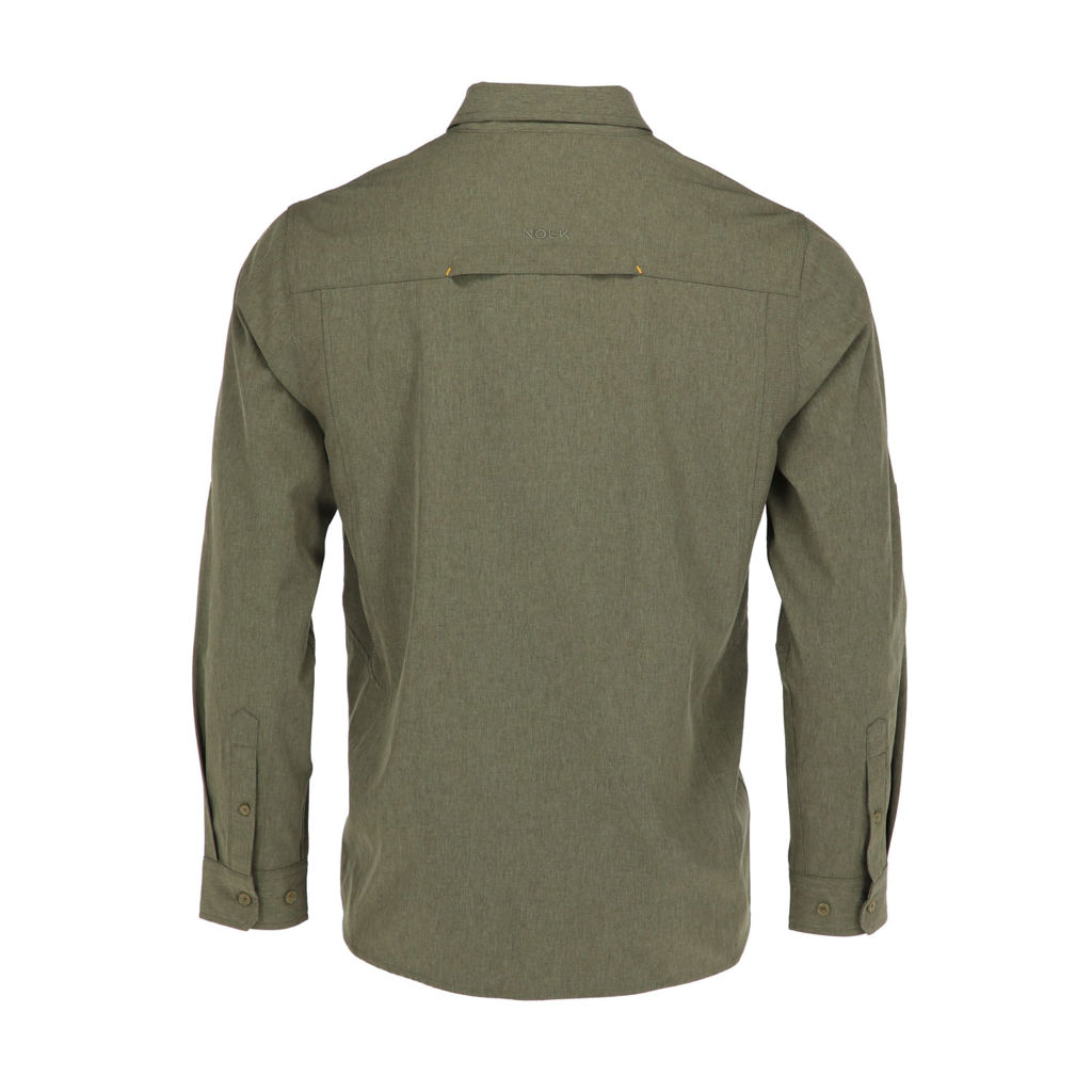 Camisa Creta Verde Oliva Hombre 2 Camisa Creta Verde Oliva Hombre, vista 2 - Camisas y Blusas | MerchLAB