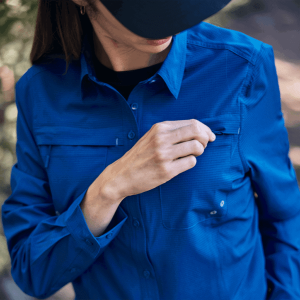 Blusa Santorini Azul Rey Mujer, vista 2 - Camisas y Blusas | MerchLAB