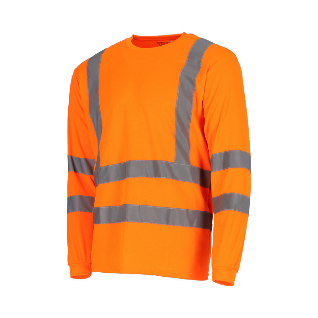 Polera Dry Fit Hombre ML Fluor Cuello Redondo 2 Polera Dry Fit Hombre ML Fluor Cuello Redondo, vista 2 - DryFit y DryFresh | MerchLAB
