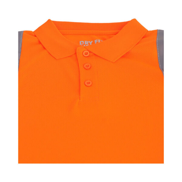 Polera Dry Fit Hombre ML Fluor Cuello Camisero, detalle - DryFit y DryFresh | MerchLAB