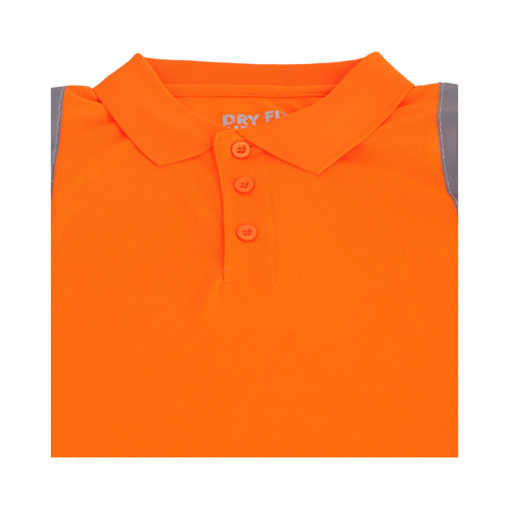 Polera Dry Fit Hombre ML Fluor Cuello Camisero 3 Polera Dry Fit Hombre ML Fluor Cuello Camisero, detalle - DryFit y DryFresh | MerchLAB