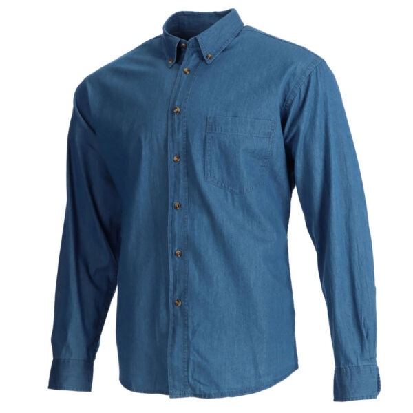 Camisa Mezclilla, detalle - Mezclilla | MerchLAB