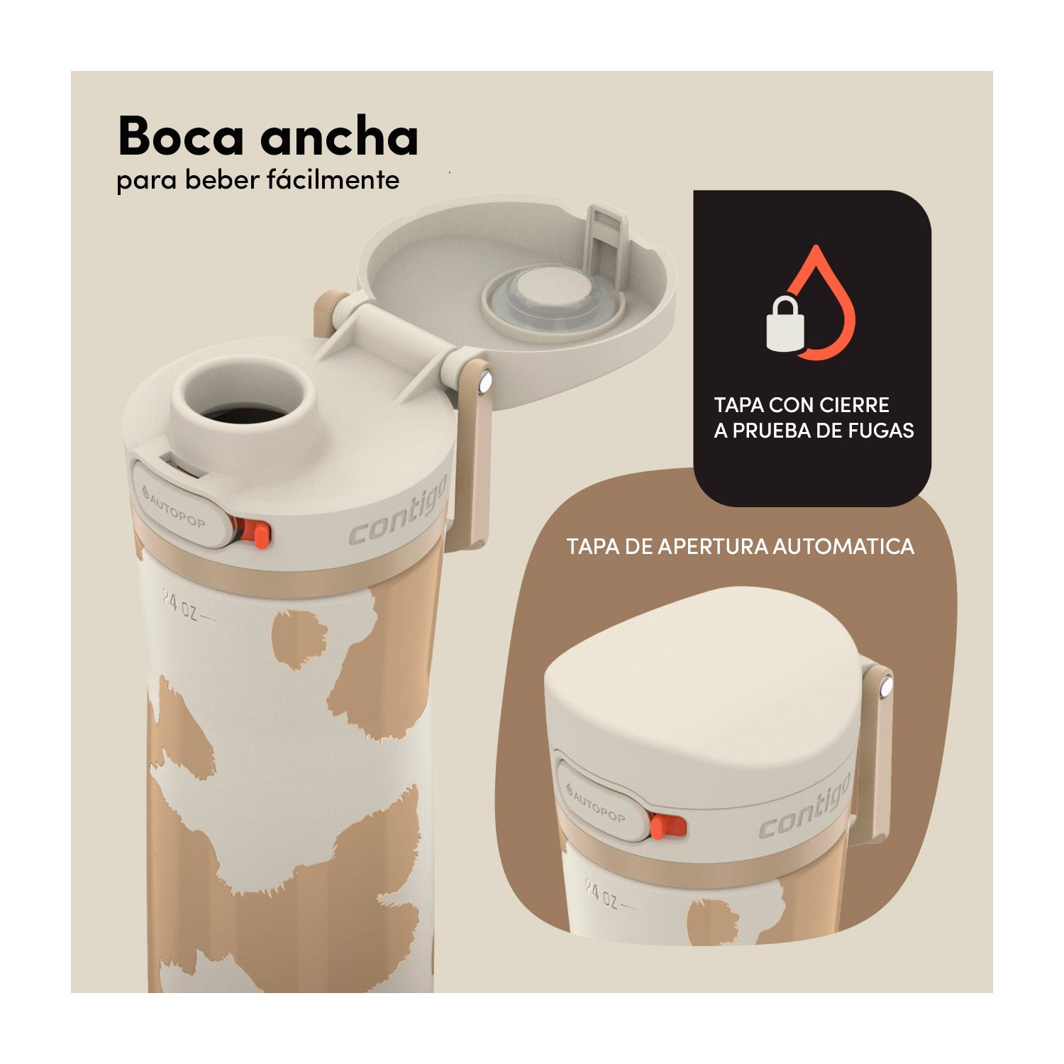 Botella Jackson Contigo 591ml Acero Inoxidable 2 Botella Jackson Contigo 591ml Acero Inoxidable vista 2 - regalo corporativo MerchLAB