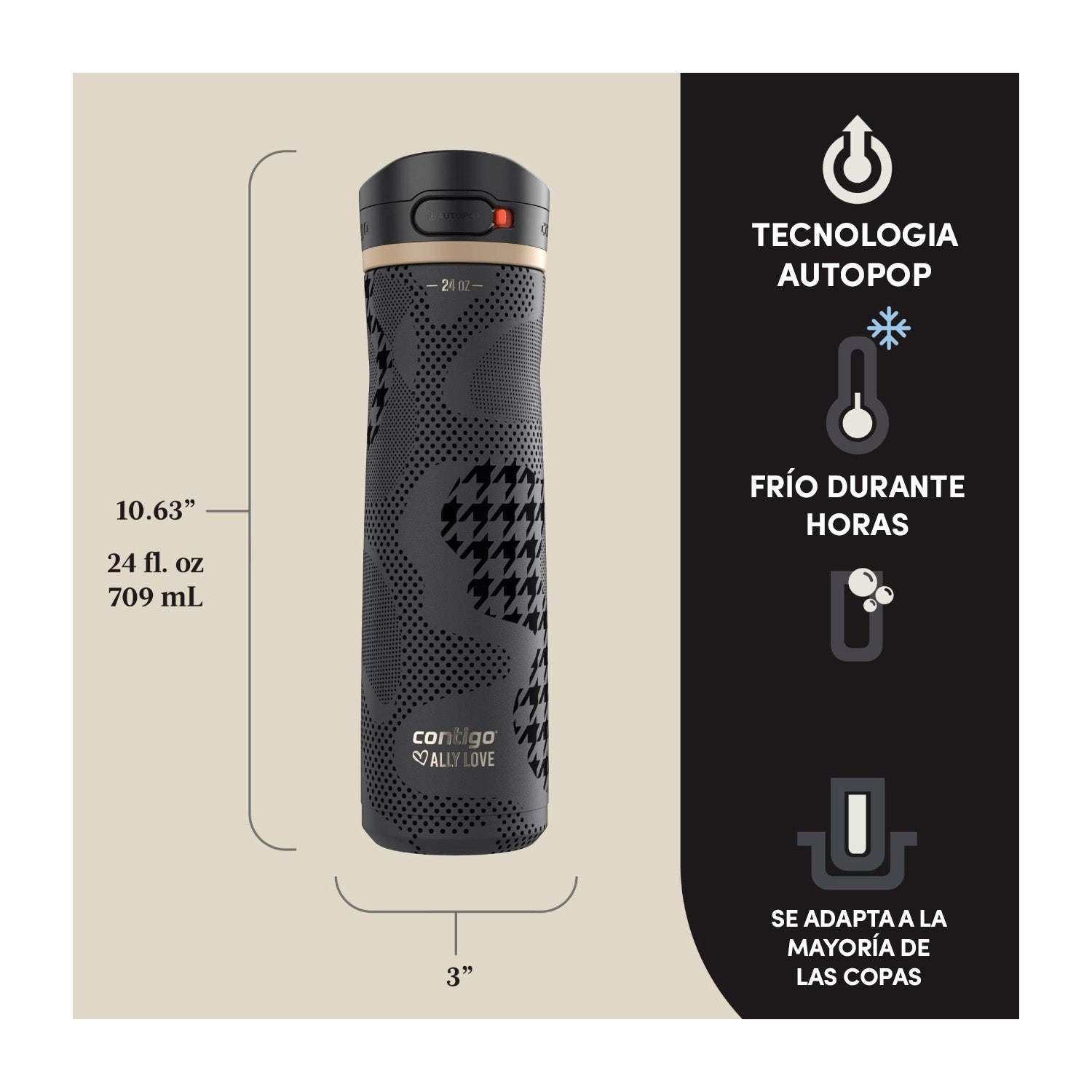 Botella Jackson Contigo 710ml Negro 2 Botella Jackson Contigo 710ml Negro vista 2 - regalo corporativo MerchLAB