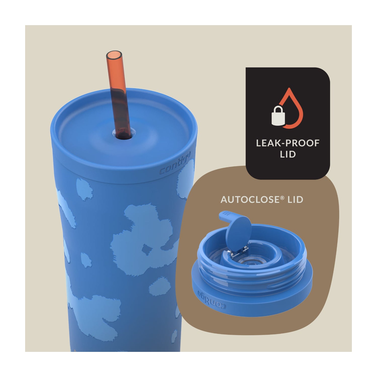 Botella Streeterville Contigo 710ml Blue Cowhide 3 Botella Streeterville Contigo 710ml Blue Cowhide vista 3 - regalo corporativo MerchLAB