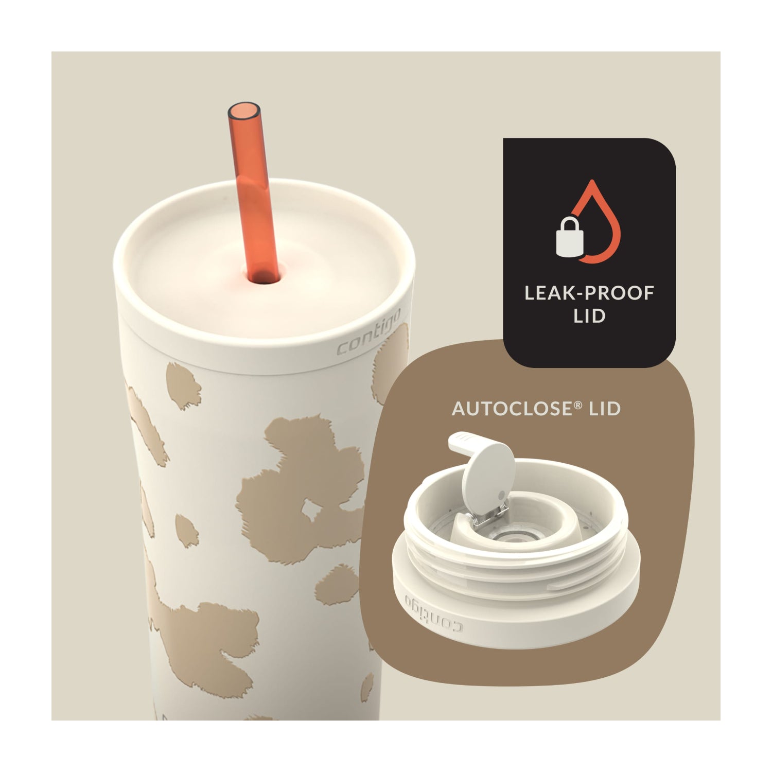 Botella Streeterville Contigo 710ml Oatmilk Cowhide 3 Botella Streeterville Contigo 710ml Oatmilk Cowhide vista 3 - regalo corporativo MerchLAB