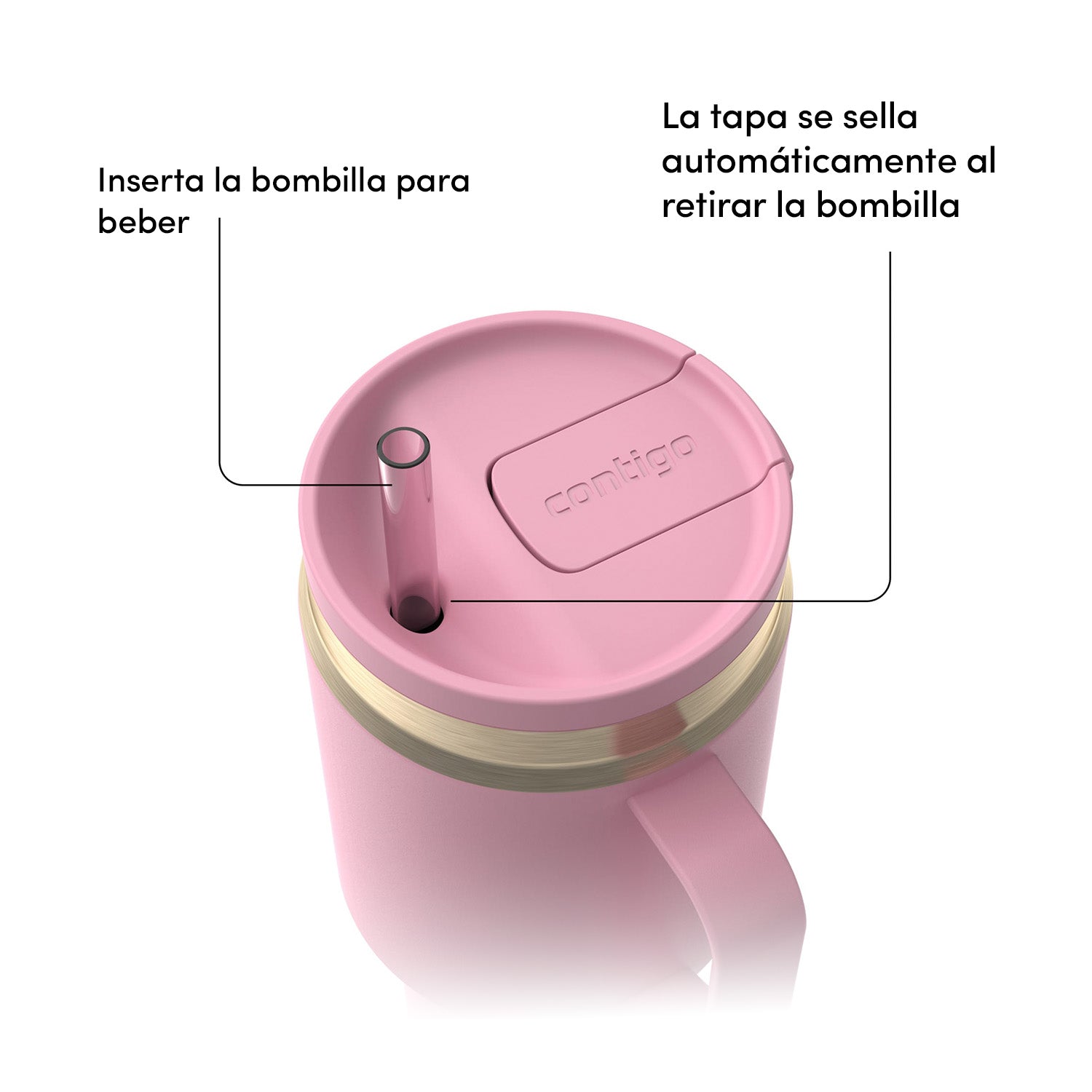 Vaso Snapseal XL Contigo 887ml Rosa 3 Vaso Snapseal XL Contigo 887ml Rosa vista 3 - regalo corporativo MerchLAB