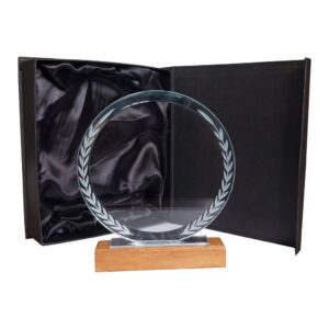 Galvano Cristal Base de Madera BLAS 29 - Galvanos y premios | MerchLAB