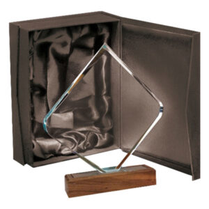 Galvano Cristal Base de Madera BLAS 52 - Galvanos y premios | MerchLAB