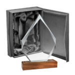 Galvano Cristal Base de Madera BLAS 54 - Galvanos y premios | MerchLAB