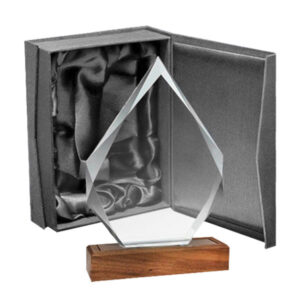 Galvano Cristal Base de Madera BLAS 54 - Galvanos y premios | MerchLAB
