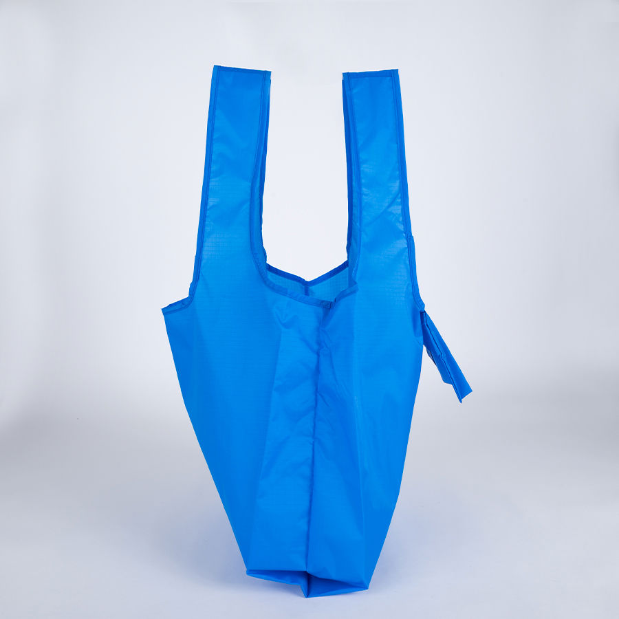 Bolsa plegable de compras en tela reciclada RPET 15L 2 Bolsa plegable de compras en tela reciclada RPET 15L, vista 2 - Bolsas de Poliester | MerchLAB
