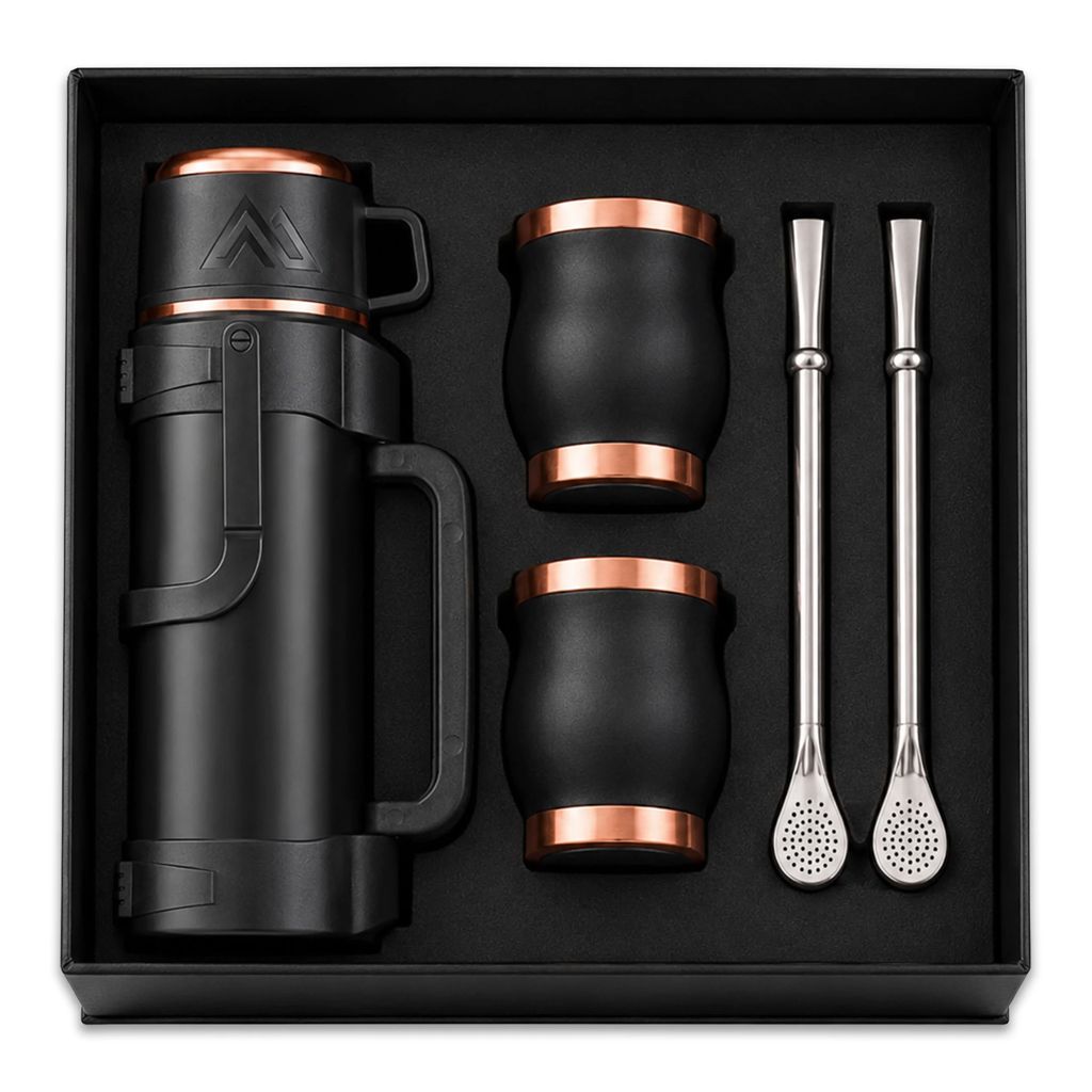 Set de Mate color ENCOBRIZADO/NEGRO M128 1 Set de Mate color ENCOBRIZADO/NEGRO M128 - Termos | MerchLAB