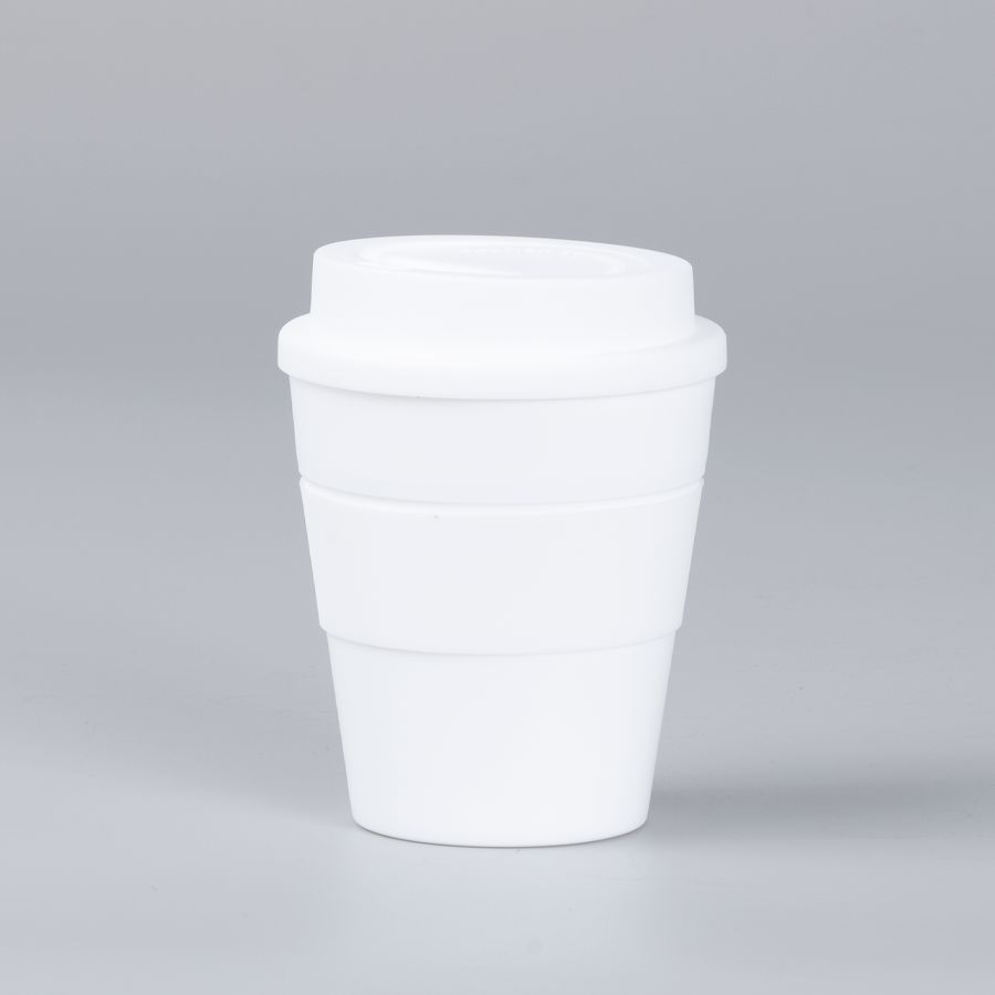 Mug Express Cup "WHITE" 356cc con banda silicona 1 Mug Express Cup "WHITE" 356cc con banda silicona - Mugs Corporativos | MerchLAB