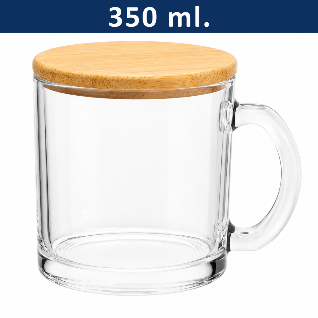 Mug Taza Vidrio con Tapa M321 1 Mug Taza Vidrio con Tapa M321 - Tazas | MerchLAB