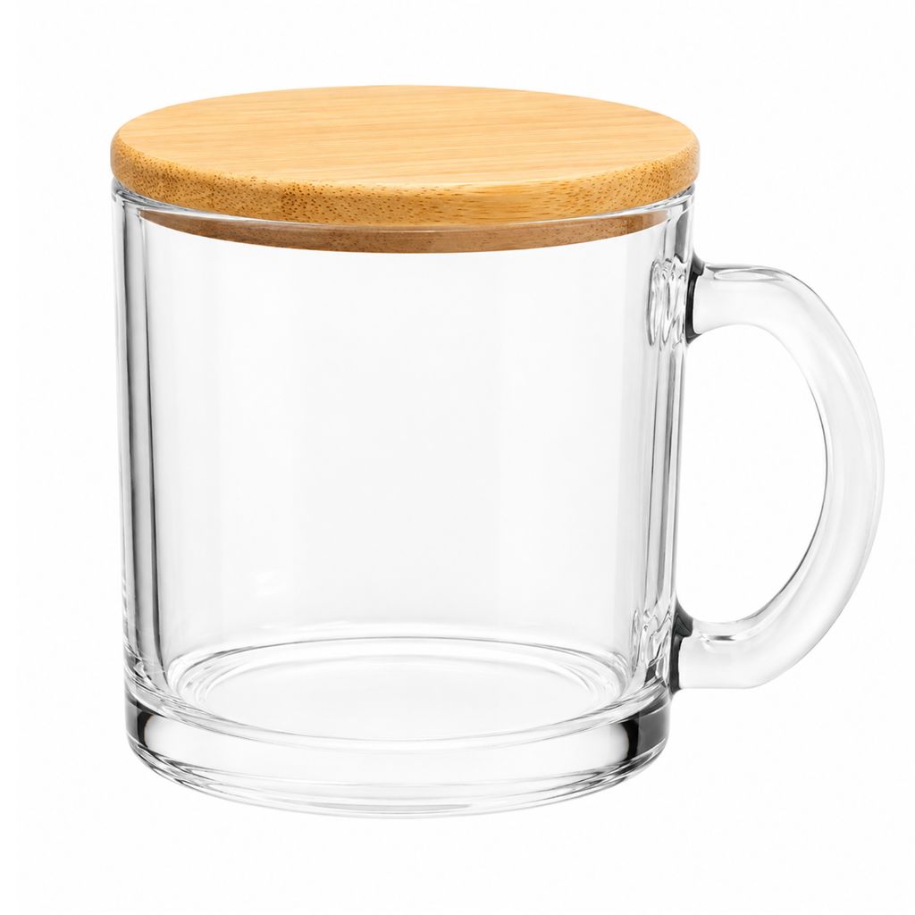 Mug Taza Vidrio con Tapa M321 2 Mug Taza Vidrio con Tapa M321, vista 2 - Tazas | MerchLAB