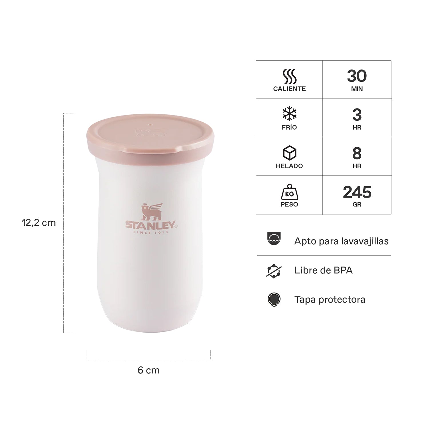 Mate Slim Rosa Palo | 200 ml 2 Mate Slim Rosa Palo 200 ml, vista 2 - Botellas Térmicas | MerchLAB