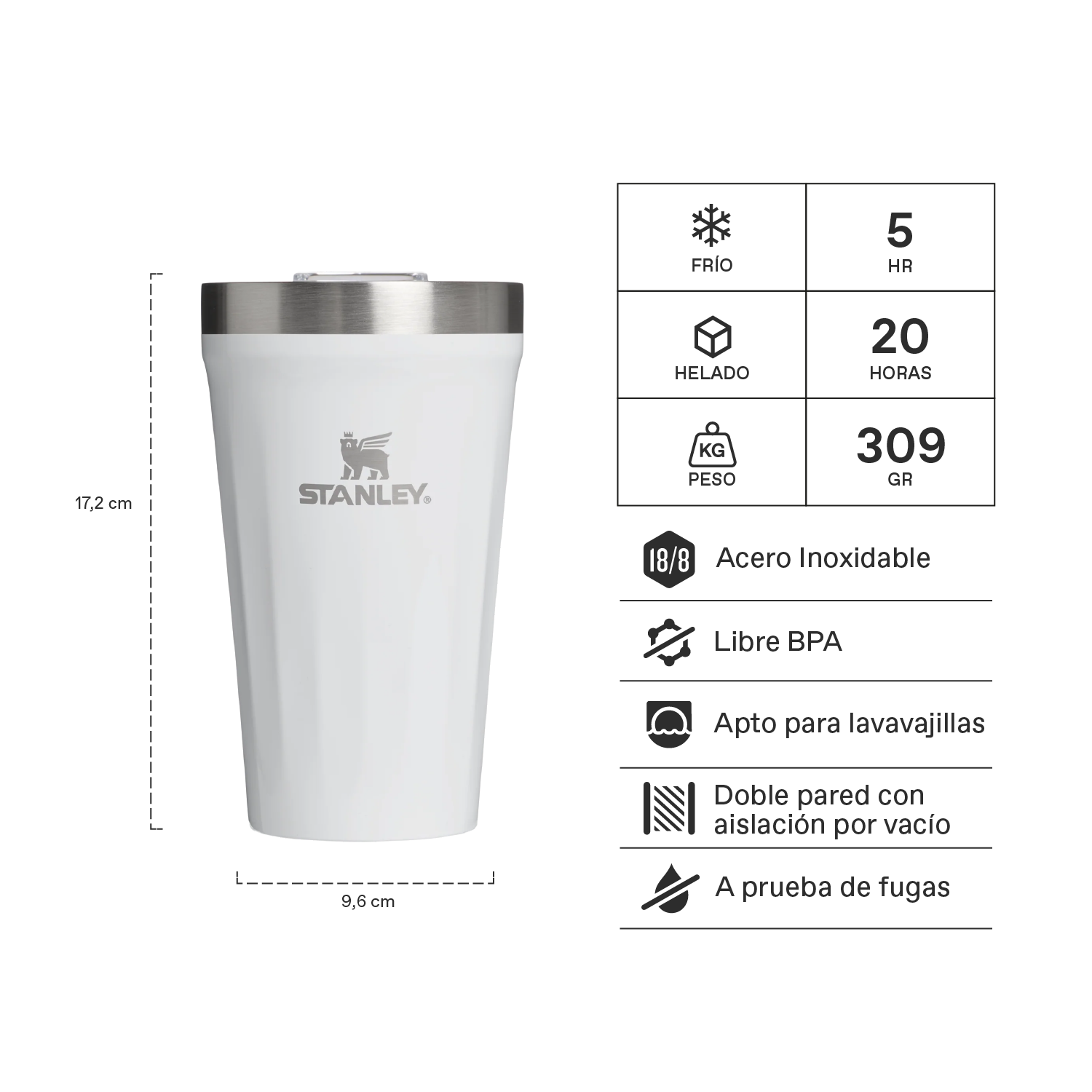 Vaso de Cerveza Everyday Frost Gloss | 473 ml 2 Vaso de Cerveza Everyday Frost Gloss 473 ml, vista 2 - Mugs Corporativos | MerchLAB