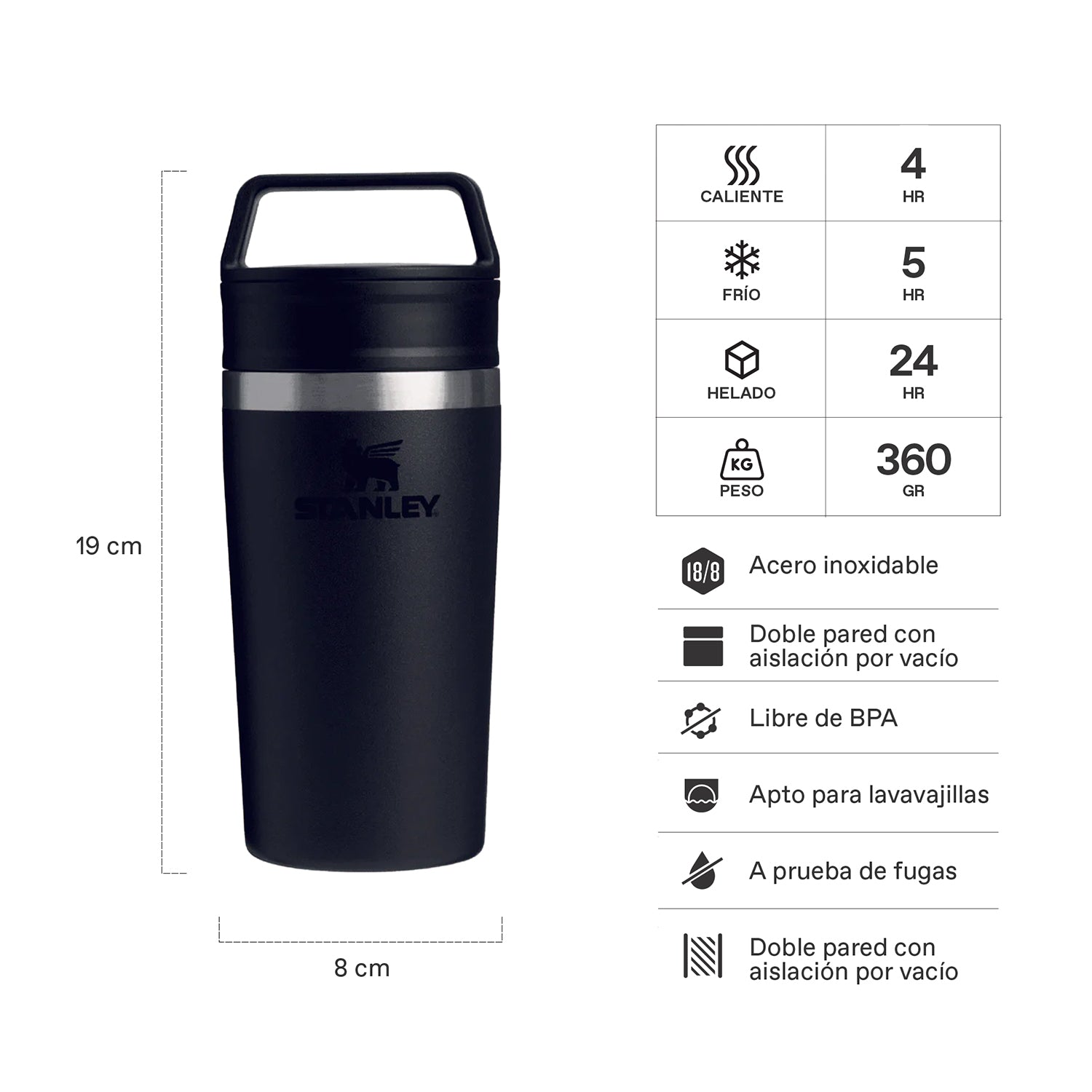 Mug Café To Go Black 2.0 | 354 ml 2 Mug Café To Go Black 2.0 354 ml, vista 2 - Mugs Corporativos | MerchLAB