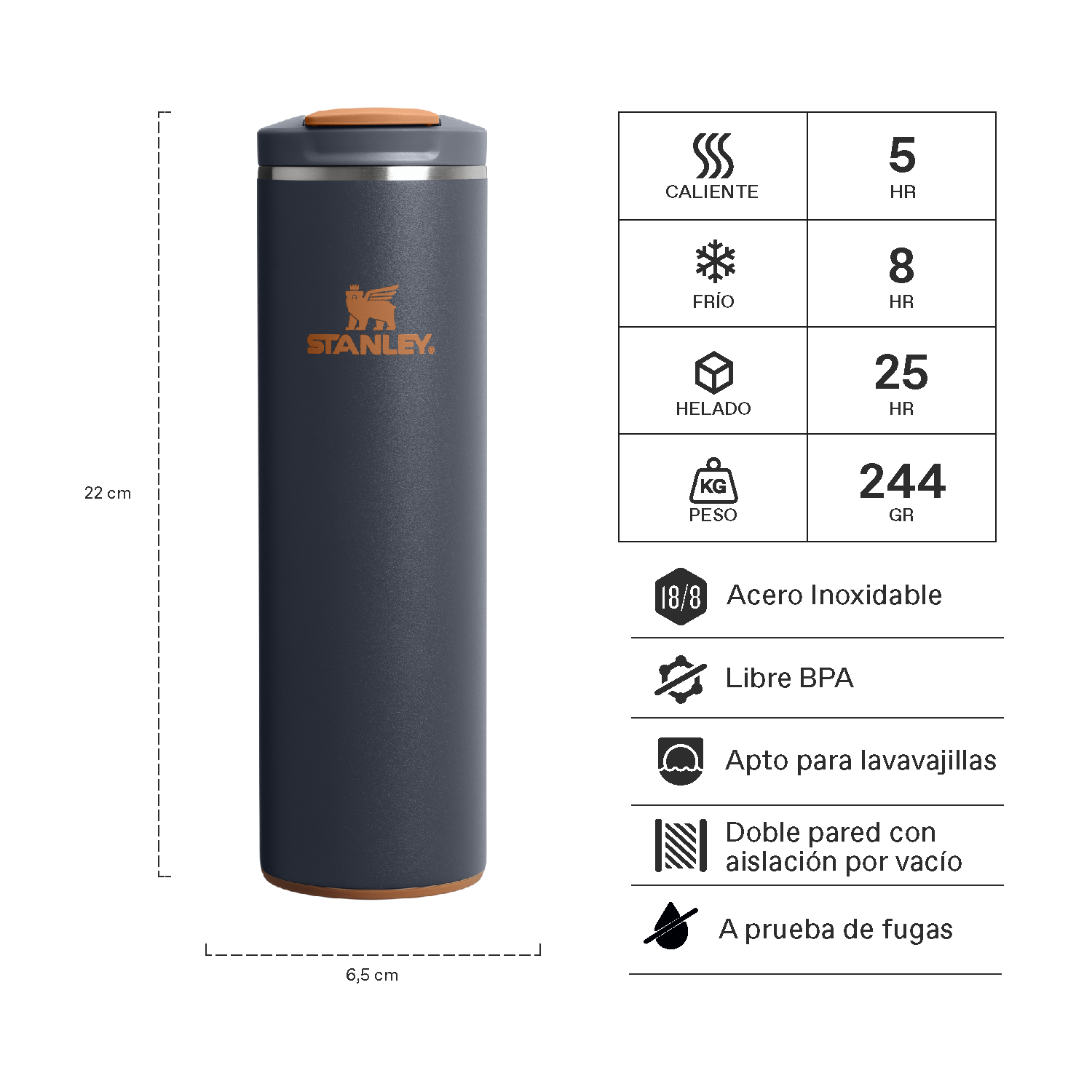 Botella Térmica Flip Top Mug Twilight | 473 ml 2 Botella Térmica Flip Top Mug Twilight 473 ml, vista 2 - Mugs Corporativos | MerchLAB