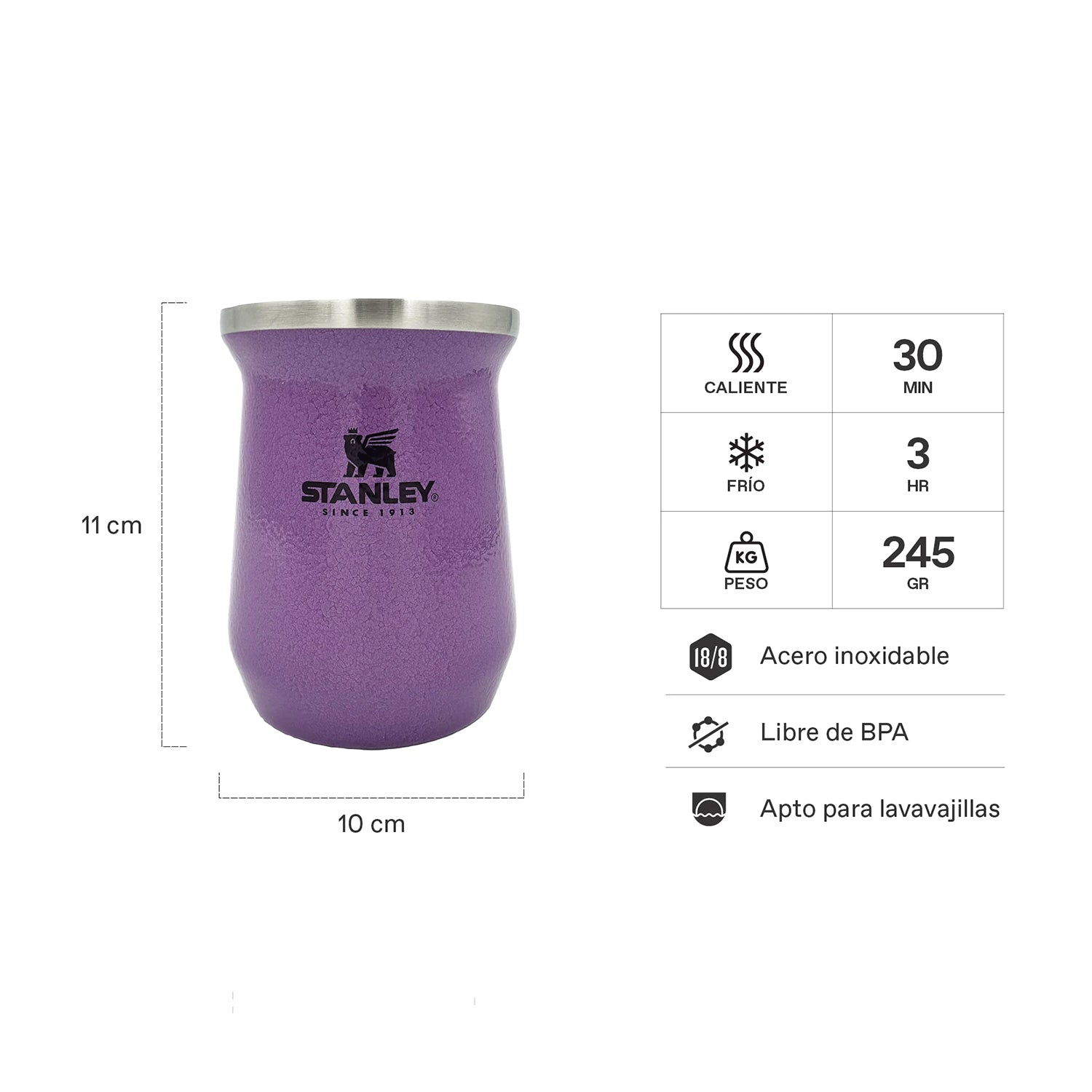Mate Lilac 236 ml 2 Mate Lilac 236 ml, vista 2 - Mugs Corporativos | MerchLAB
